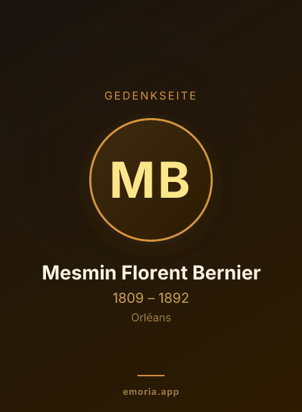 Gedenkportrait von Mesmin Florent Bernier