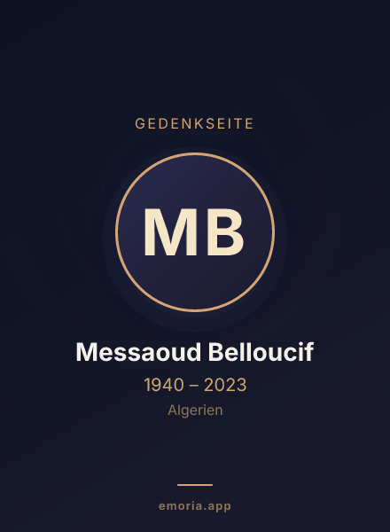 Gedenkportrait von Messaoud Belloucif