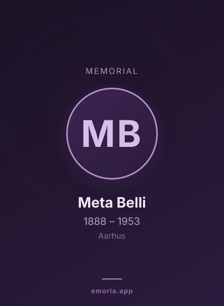 Memorial portrait of Meta Belli