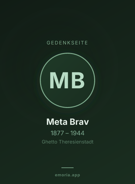 Gedenkportrait von Meta Brav