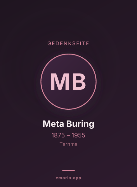 Gedenkportrait von Meta Buring