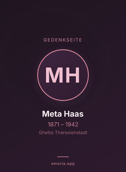 Gedenkportrait von Meta Haas