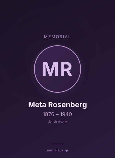 Memorial portrait of Meta Rosenberg