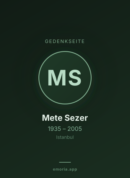 Gedenkportrait von Mete Sezer