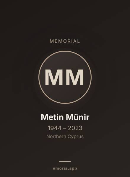 Memorial portrait of Metin Münir