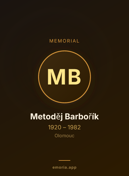 Memorial portrait of Metoděj Barbořík