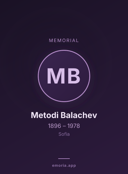 Memorial portrait of Metodi Balachev
