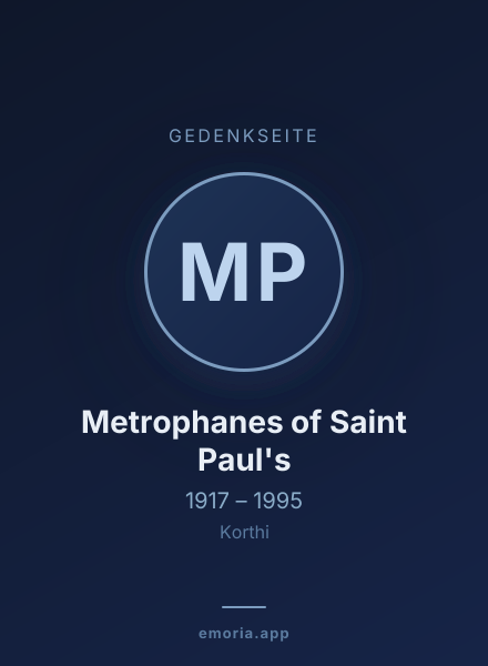 Gedenkportrait von Metrophanes of Saint Paul's