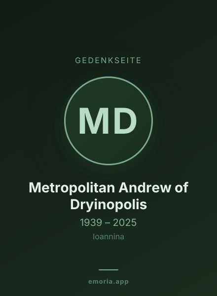Gedenkportrait von Metropolitan Andrew of Dryinopolis