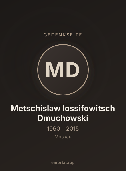 Gedenkportrait von Metschislaw Iossifowitsch Dmuchowski