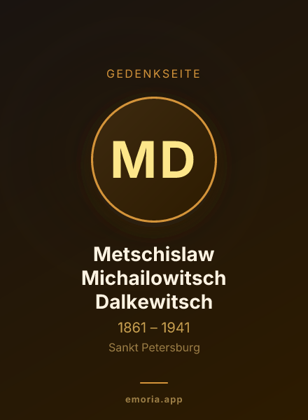 Gedenkportrait von Metschislaw Michailowitsch Dalkewitsch