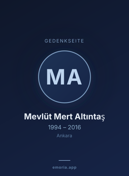 Gedenkportrait von Mevlüt Mert Altıntaş
