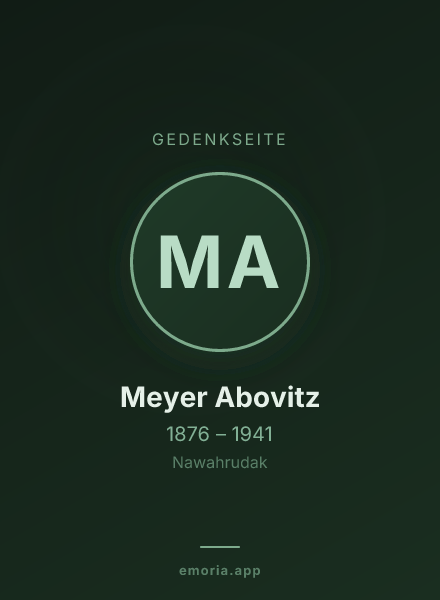 Gedenkportrait von Meyer Abovitz