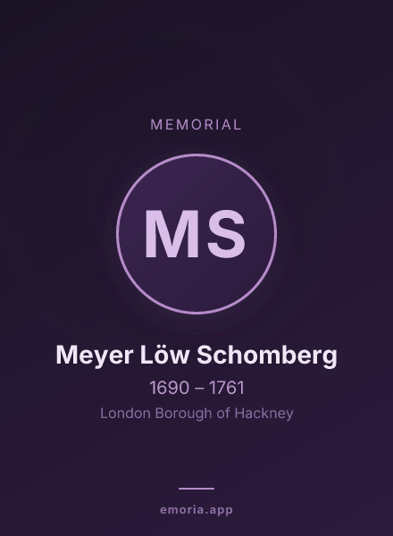 Memorial portrait of Meyer Löw Schomberg