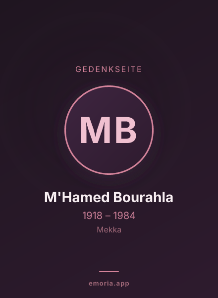 Gedenkportrait von M'Hamed Bourahla