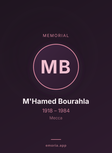 Memorial portrait of M'Hamed Bourahla