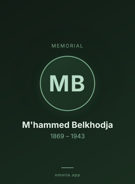 Memorial portrait of M'hammed Belkhodja