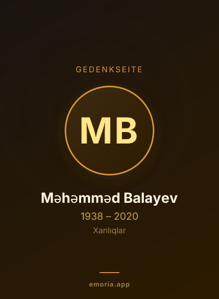 Gedenkportrait von Məhəmməd Balayev