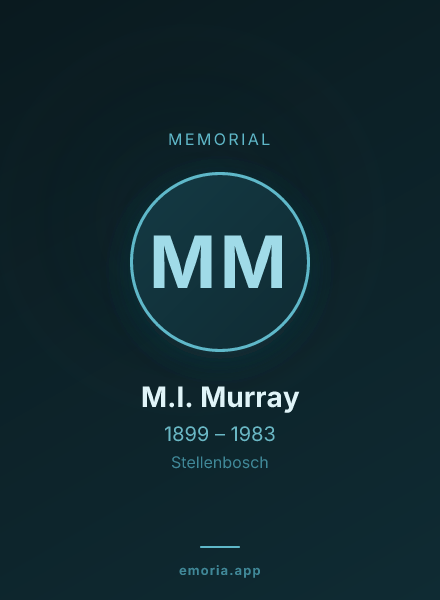 Memorial portrait of M.I. Murray
