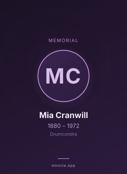 Memorial portrait of Mia Cranwill