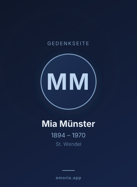 Gedenkportrait von Mia Münster