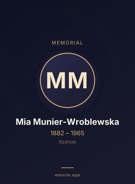 Memorial portrait of Mia Munier-Wroblewska