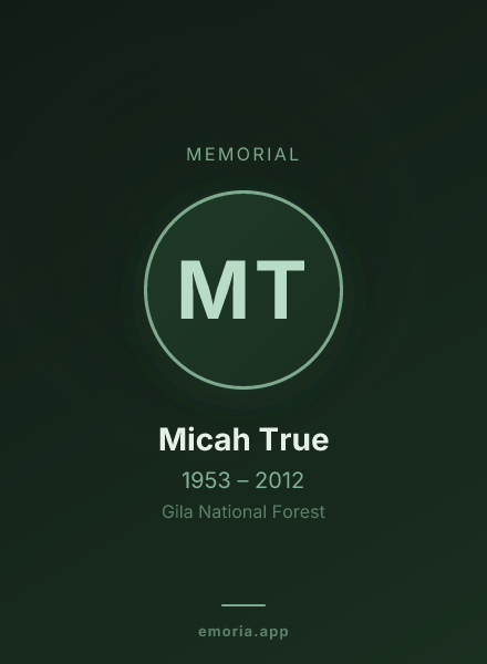Memorial portrait of Micah True