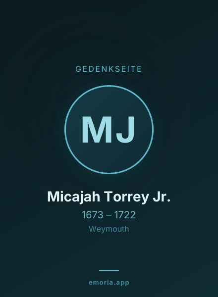 Gedenkportrait von Micajah Torrey Jr.