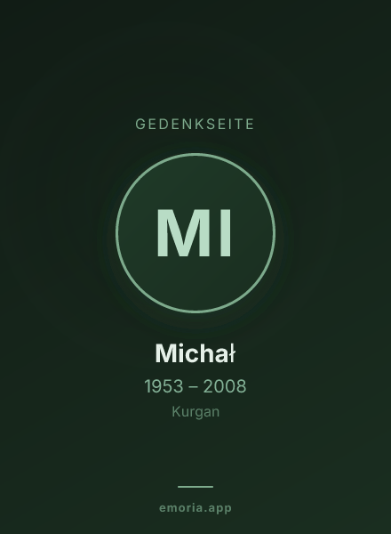 Gedenkportrait von Michał