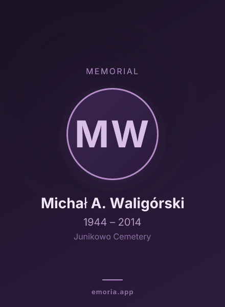 Memorial portrait of Michał A. Waligórski