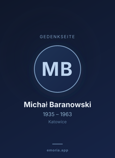 Gedenkportrait von Michał Baranowski