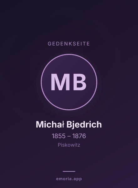 Gedenkportrait von Michał Bjedrich