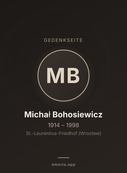 Gedenkportrait von Michał Bohosiewicz