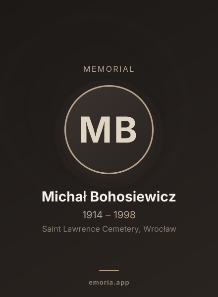 Memorial portrait of Michał Bohosiewicz