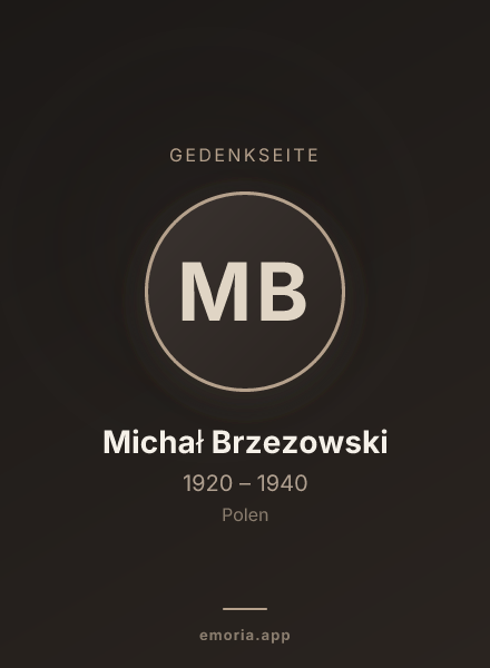 Gedenkportrait von Michał Brzezowski