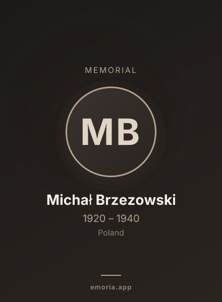 Memorial portrait of Michał Brzezowski