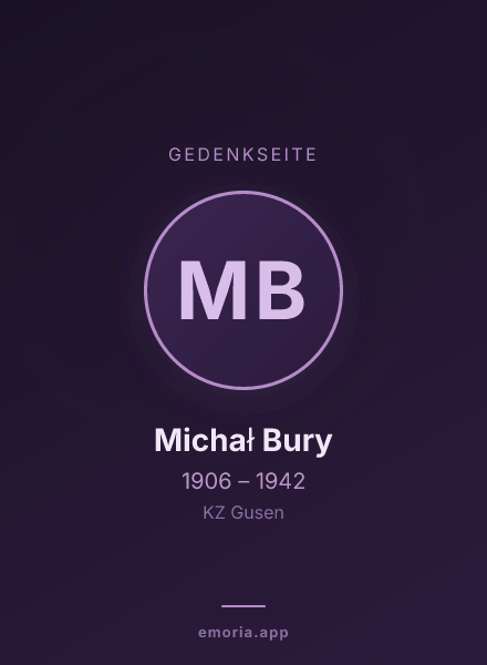 Gedenkportrait von Michał Bury
