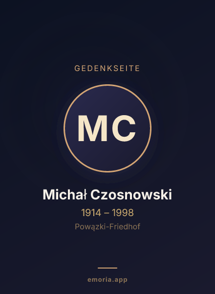 Gedenkportrait von Michał Czosnowski