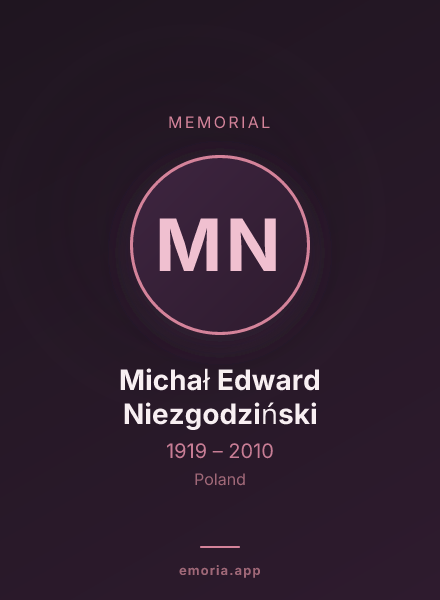 Memorial portrait of Michał Edward Niezgodziński