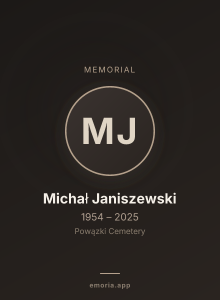 Memorial portrait of Michał Janiszewski