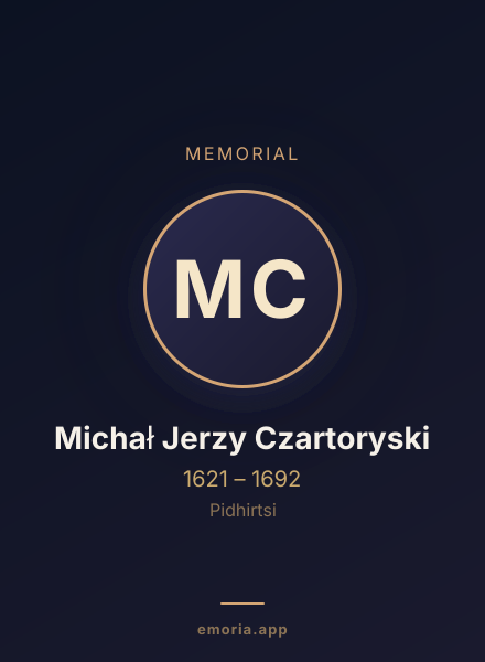 Memorial portrait of Michał Jerzy Czartoryski