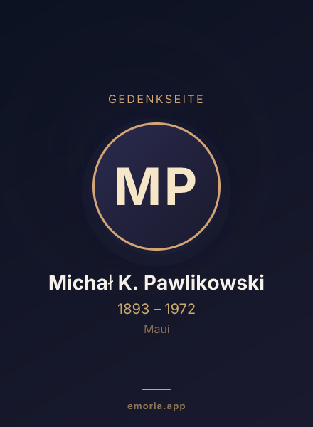 Gedenkportrait von Michał K. Pawlikowski