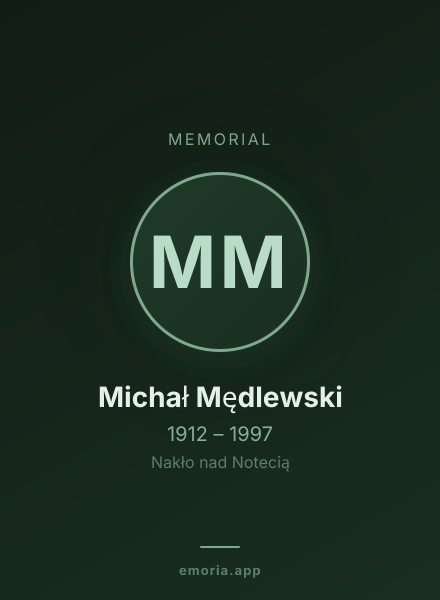 Memorial portrait of Michał Mędlewski