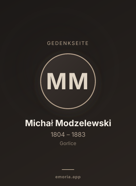 Gedenkportrait von Michał Modzelewski