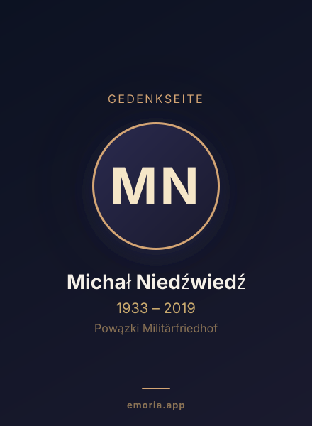 Gedenkportrait von Michał Niedźwiedź