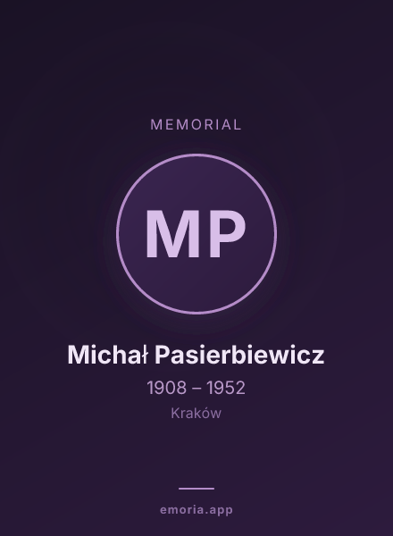 Memorial portrait of Michał Pasierbiewicz