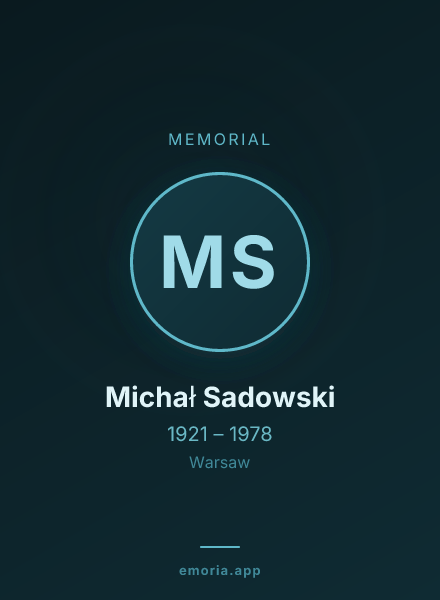 Memorial portrait of Michał Sadowski