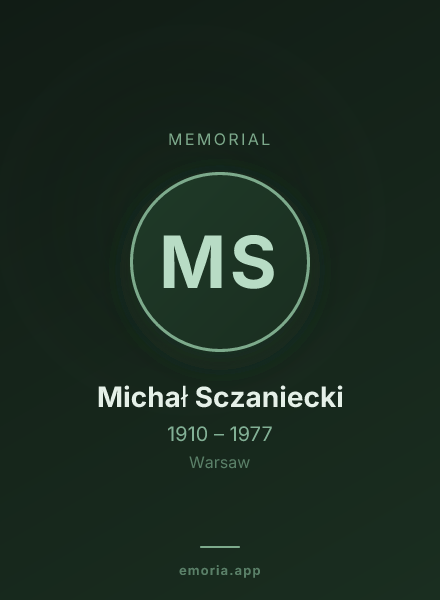 Memorial portrait of Michał Sczaniecki
