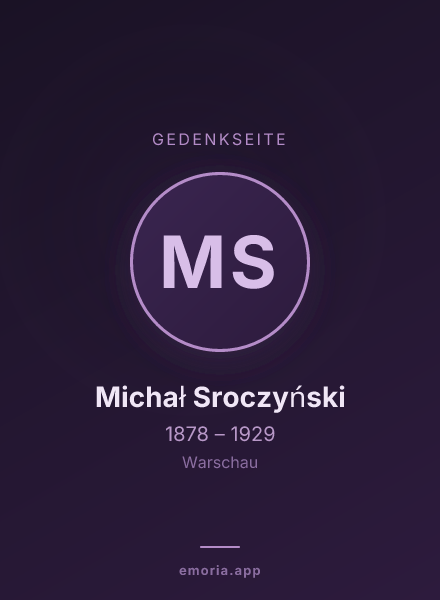 Gedenkportrait von Michał Sroczyński