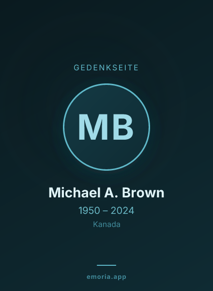 Gedenkportrait von Michael A. Brown